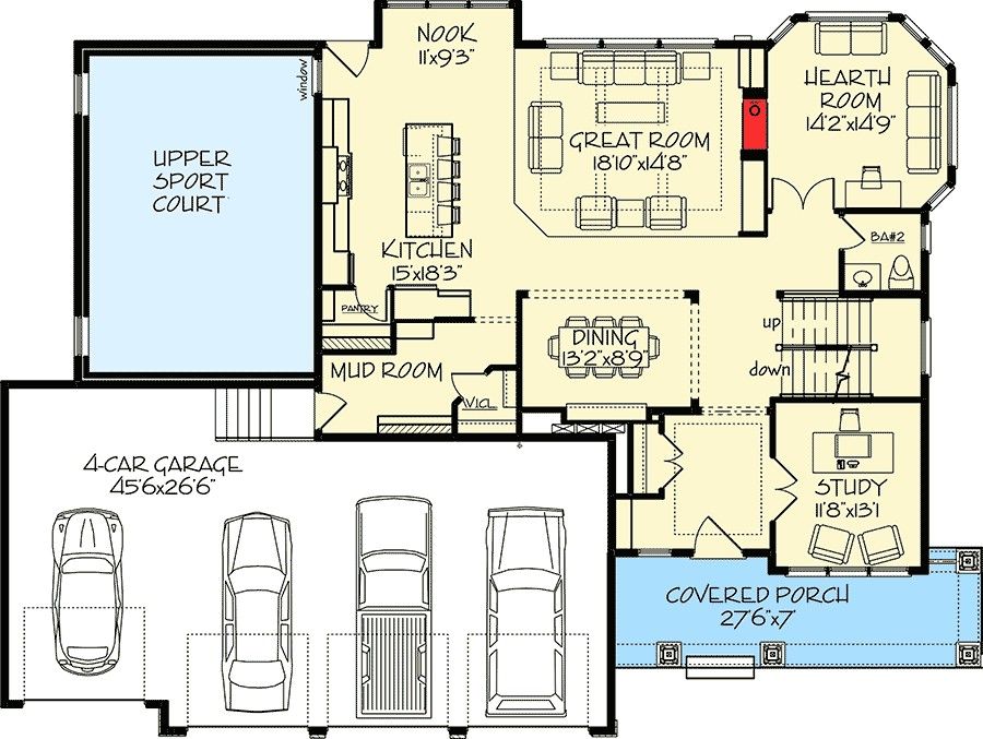 4 Car Garage House Plans Nz / Plan 73402HS Beautiful 4Bed Craftsman House Plan with 4