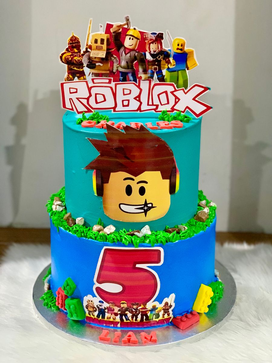 Fifth Birthday Cake, Roblox Birthday Cake, Roblox Cake, 6th Birthday ...