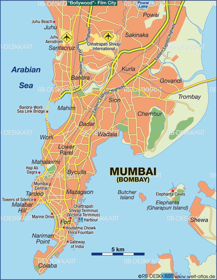 Map Of India Showing Mumbai