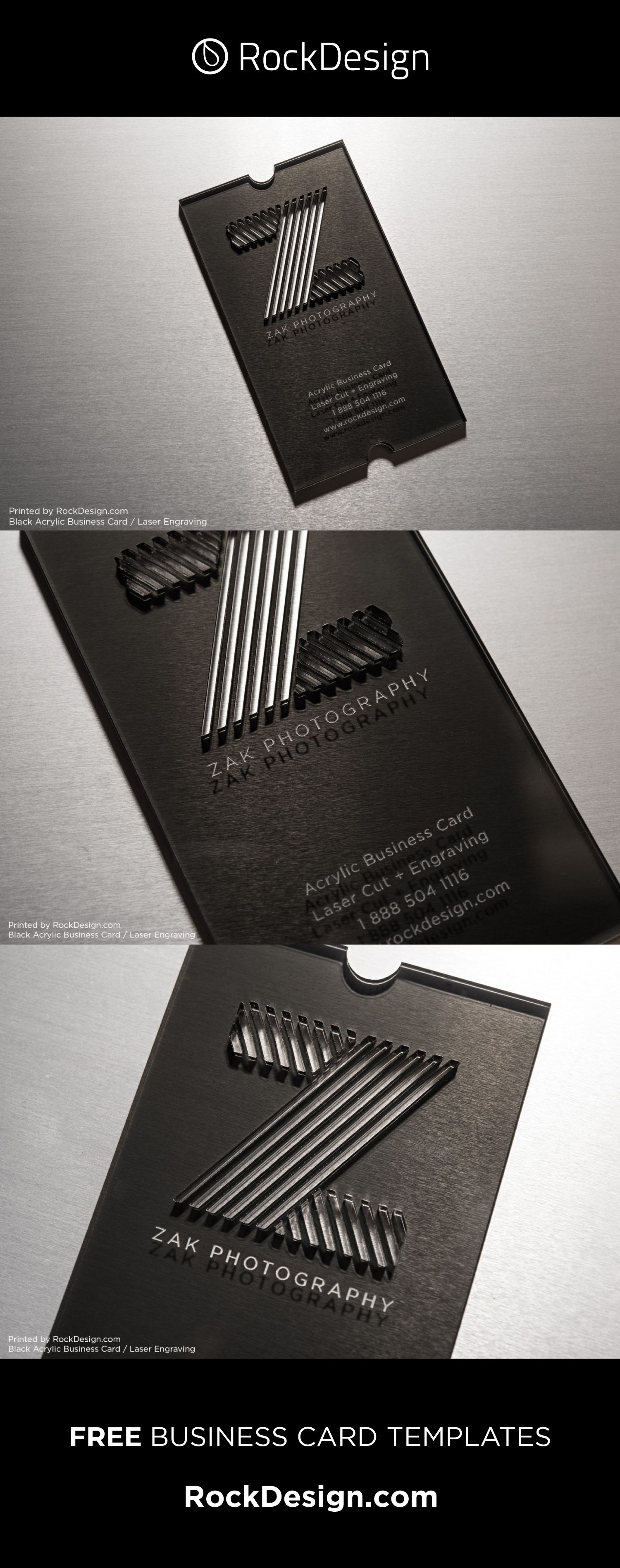 Free Business Card Templates, Free Business Cards, Cool Laser, Black ...