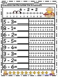 Using a Number Line to Add and Subtract-FREEBIE | 1st grade math ...