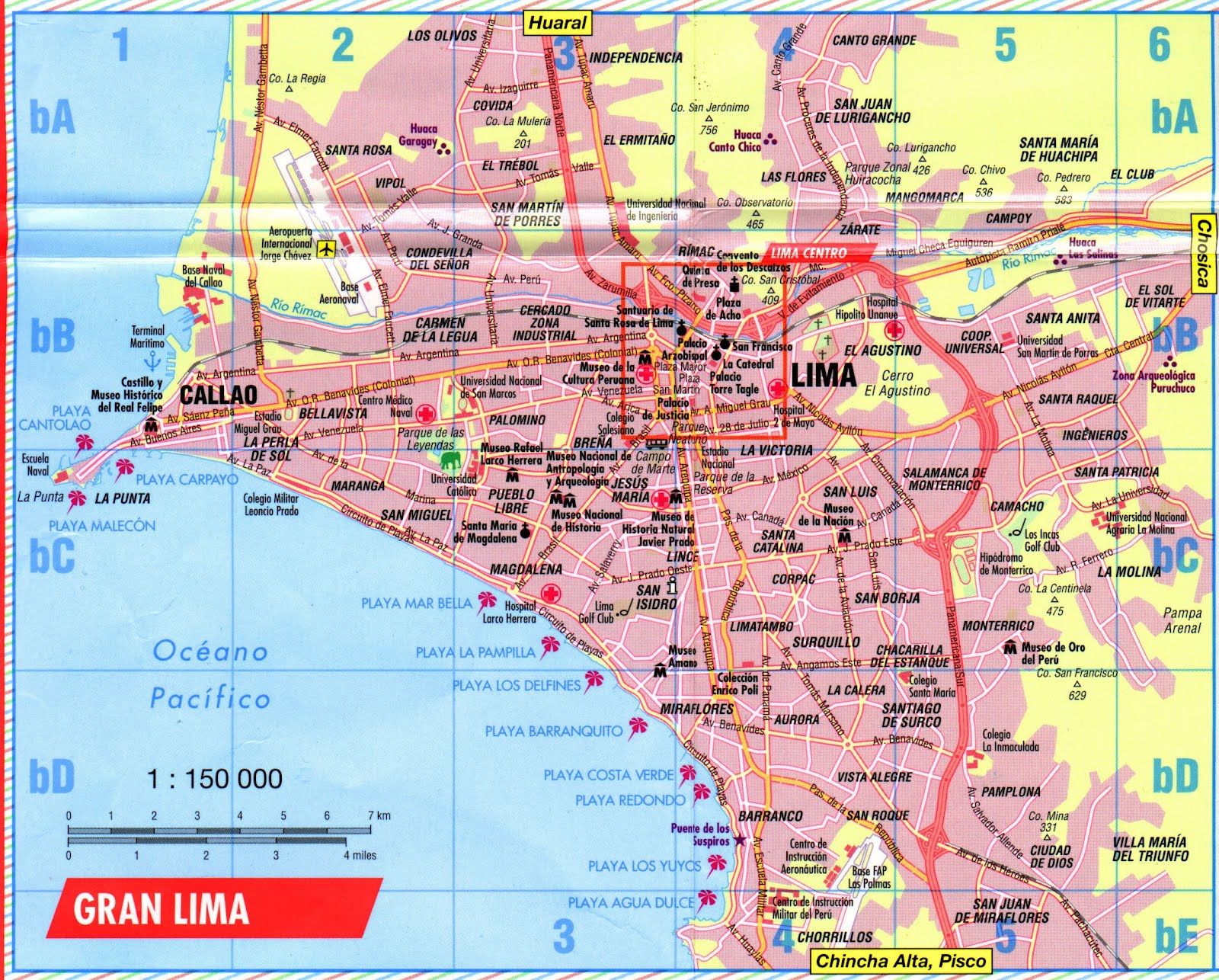 Free Printable Maps: Map of Lima Peru