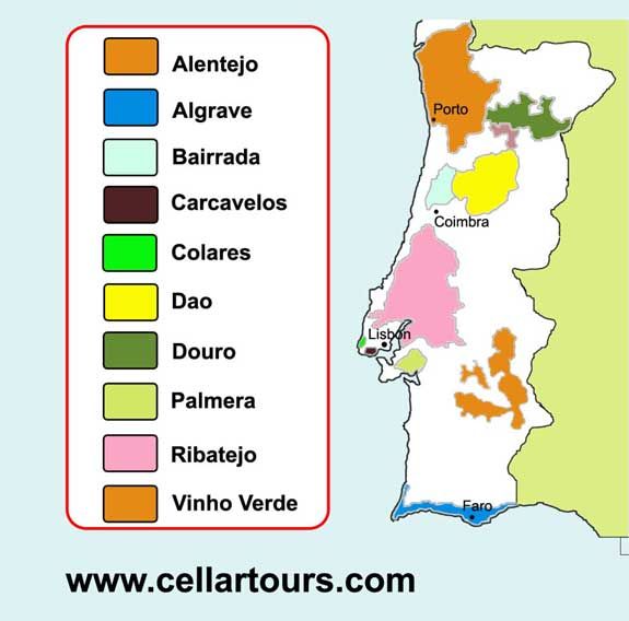 Map of Portuguese Wine Regions » CellarTours | Portuguese wine, Wine ...