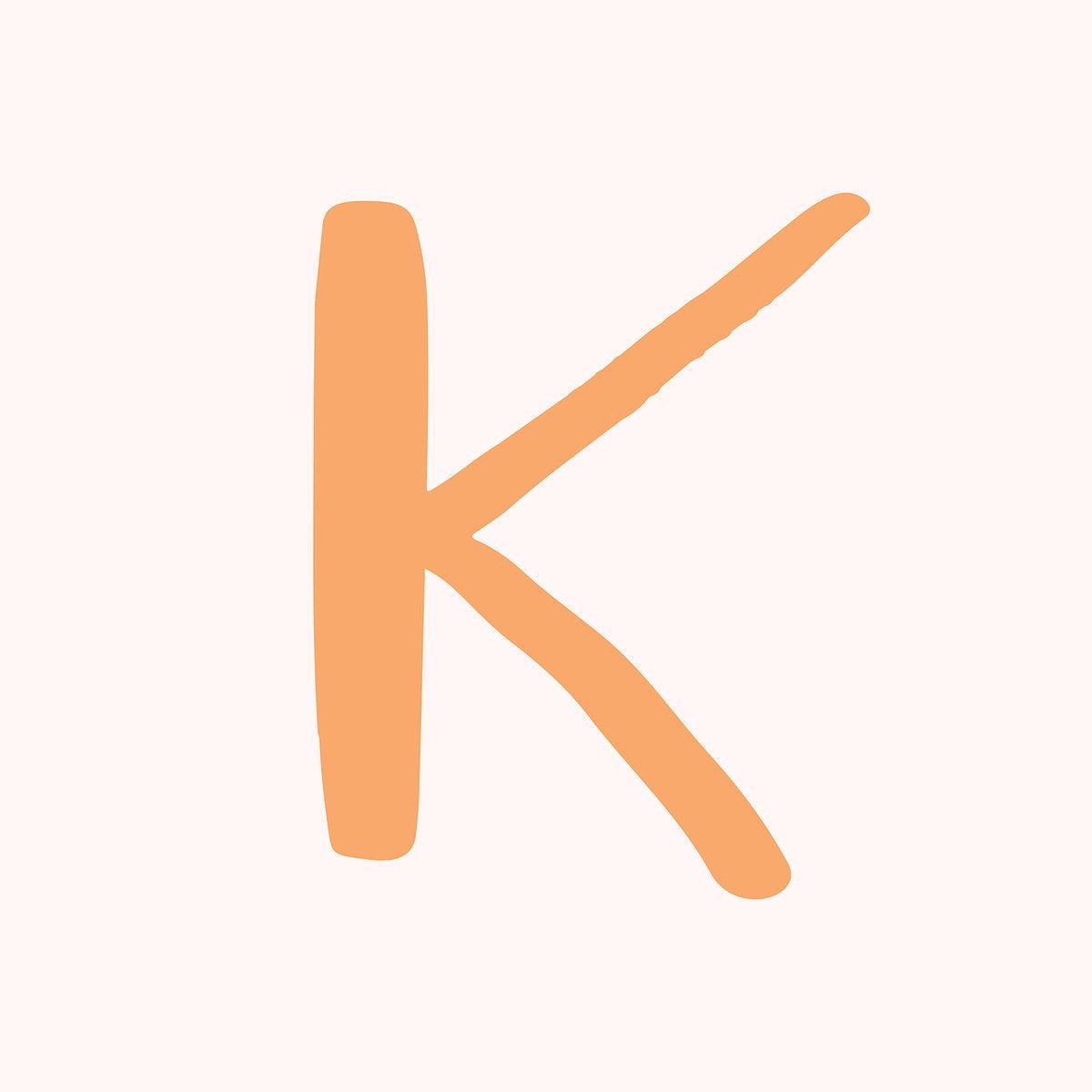 K letter doodle typography font vector | free image by rawpixel.com ...