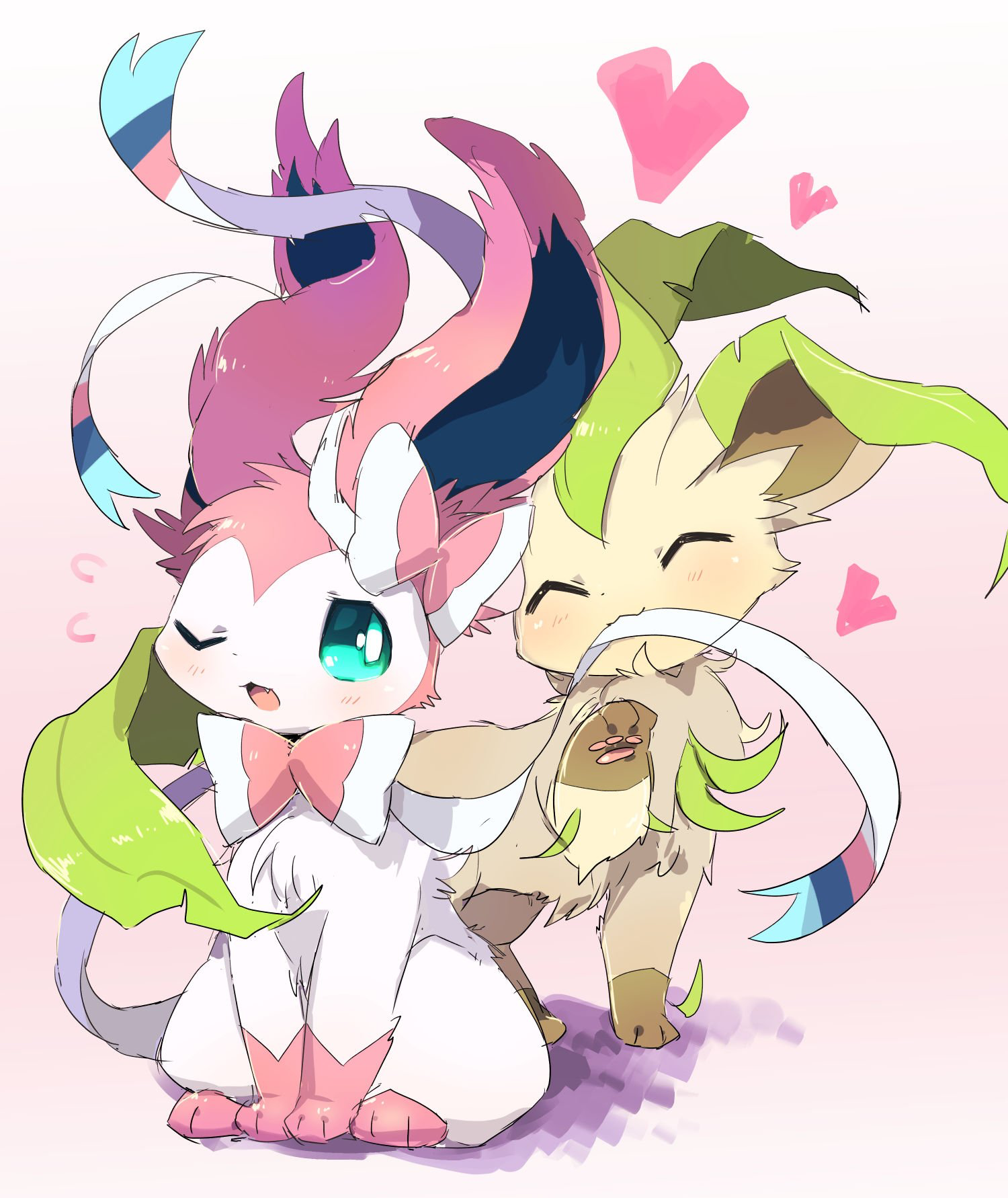 #Sylveon #Leafeon | Cute pokemon wallpaper, Pokemon, Cute pokemon pictures