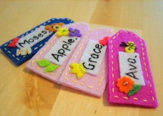 Eco-friendly felt name tags - back-to-school awesomeness | Felt name ...