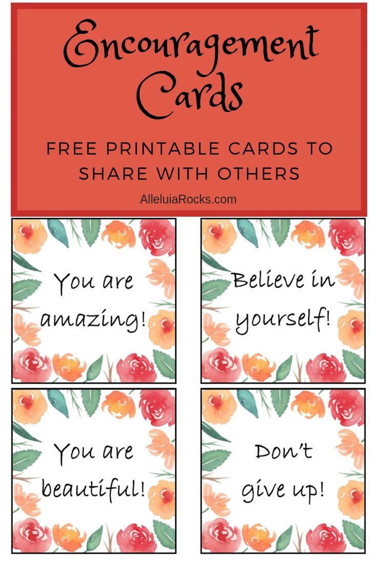 Free Printable Encouragement Cards - Free Printable Templates