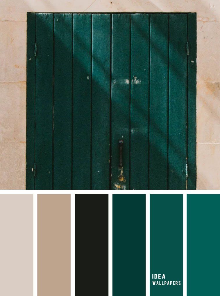 Color inspiration Sand + black + emerald green color 