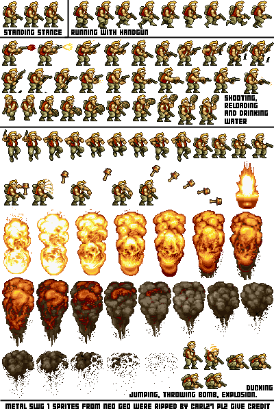 Metal Slug Character Sprites