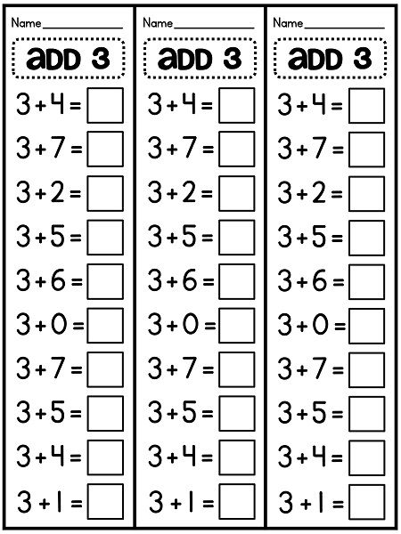 First Grade Math Facts Worksheets