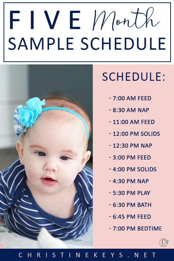 Five Month Sample Schedule || Use this great sample baby sleep schedule ...