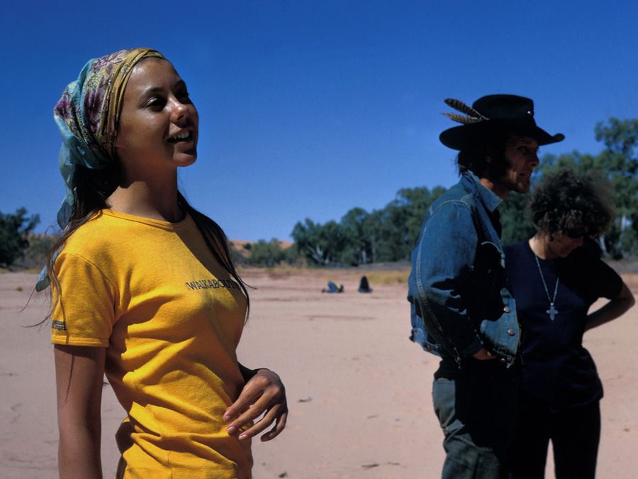 Jenny Agutter on the set of 