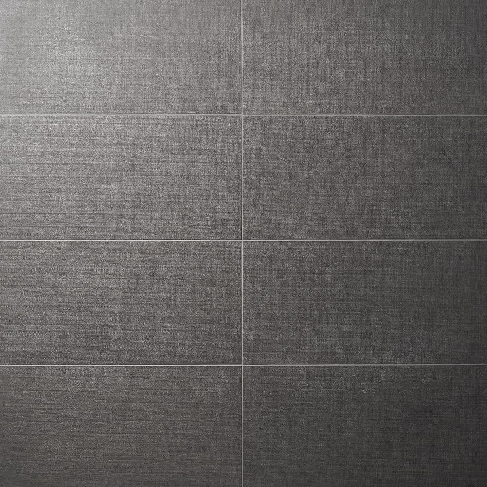 Ivy Hill Tile Technique Gray 12 in. x 24 in. Textured Porcelain Floor ...