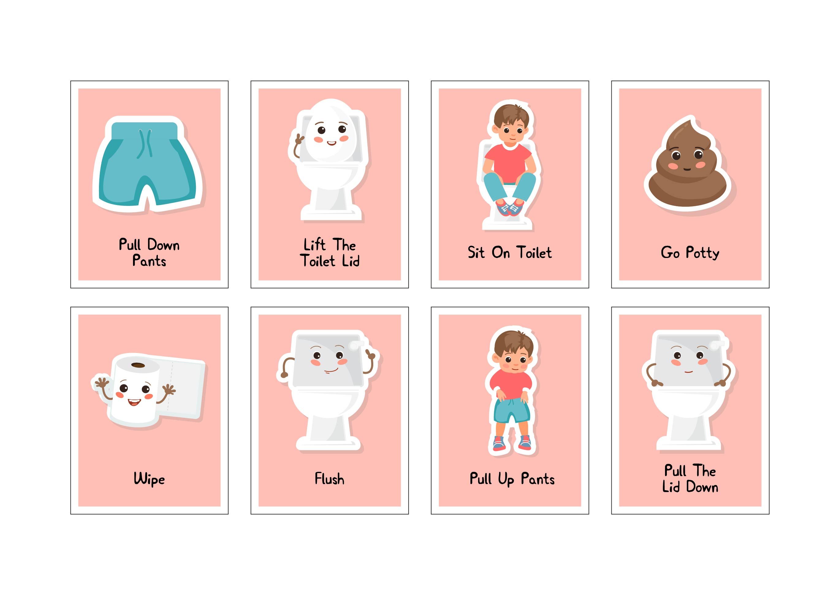 Printable Potty Training Visual Schedules Toilet Training Visual ...