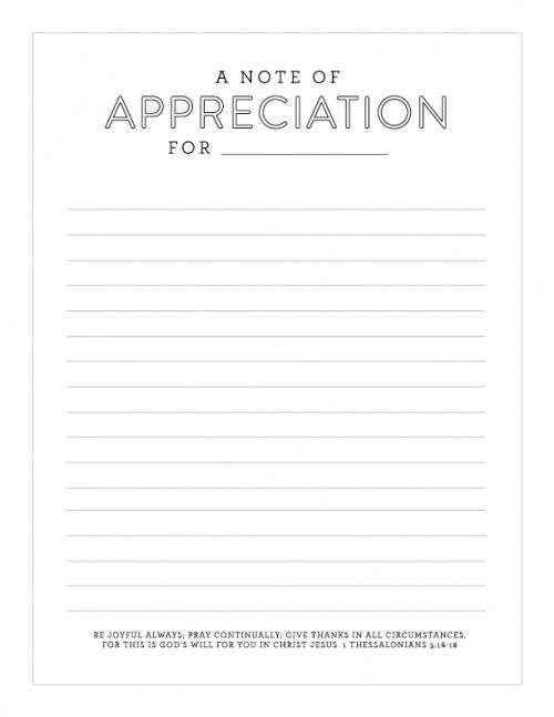 A Note of Appreciation • Val Marie Paper | Appreciation, Pray ...