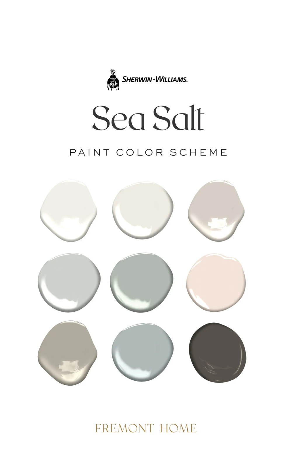 Sea Salt Sherwin Williams Interior Paint Palette, 2022 Trending Modern ...