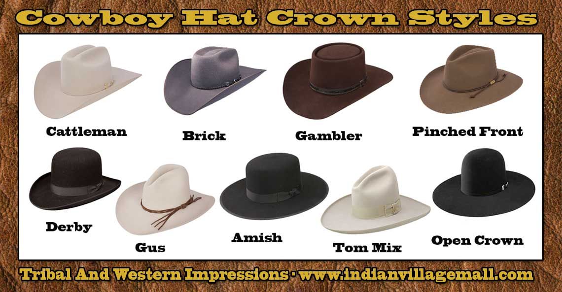 Different Types Of Cowboy Hat Styles