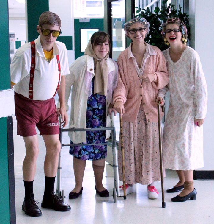 Senior Citizens | Old lady costume, Senior citizen costume, Spirit week  outfits