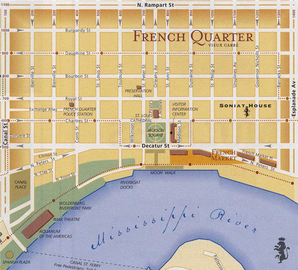 Walking Tour Printable French Quarter Map