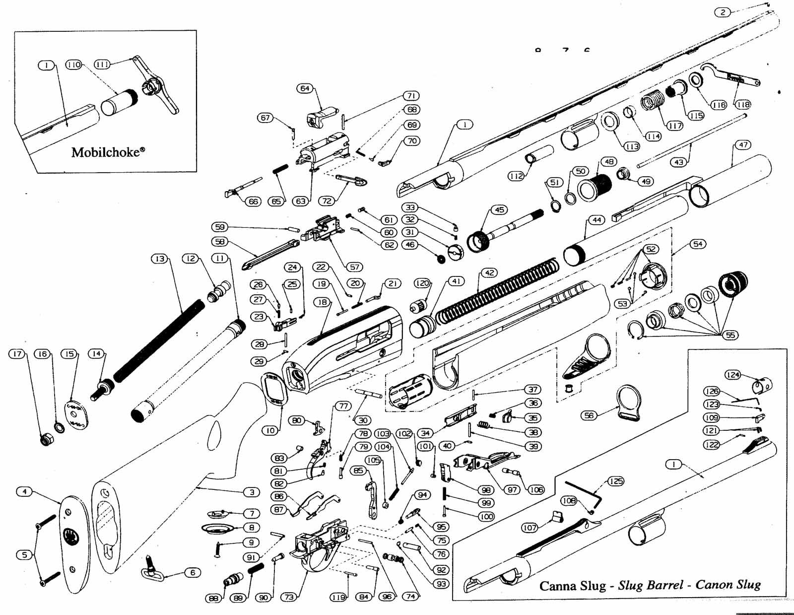 Beretta 391 Parts Schematic