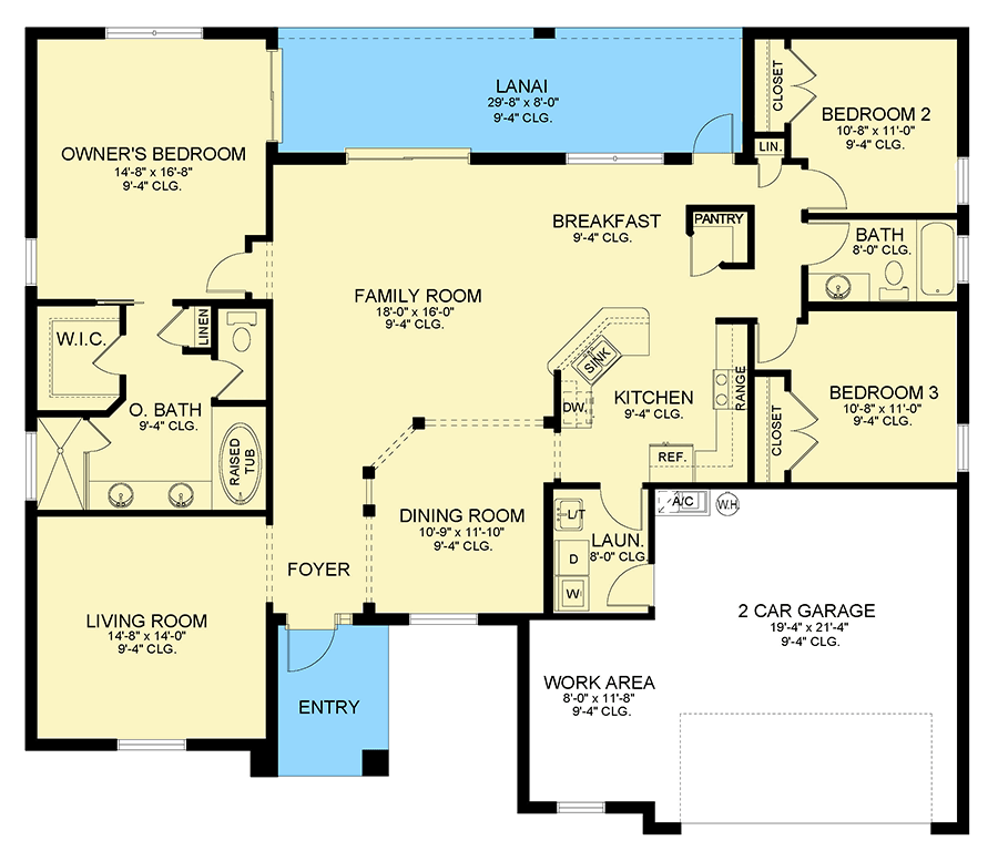 Plan 82275KA 3Bed Ranch House Plan with Split Bedrooms One level house plans, House plans