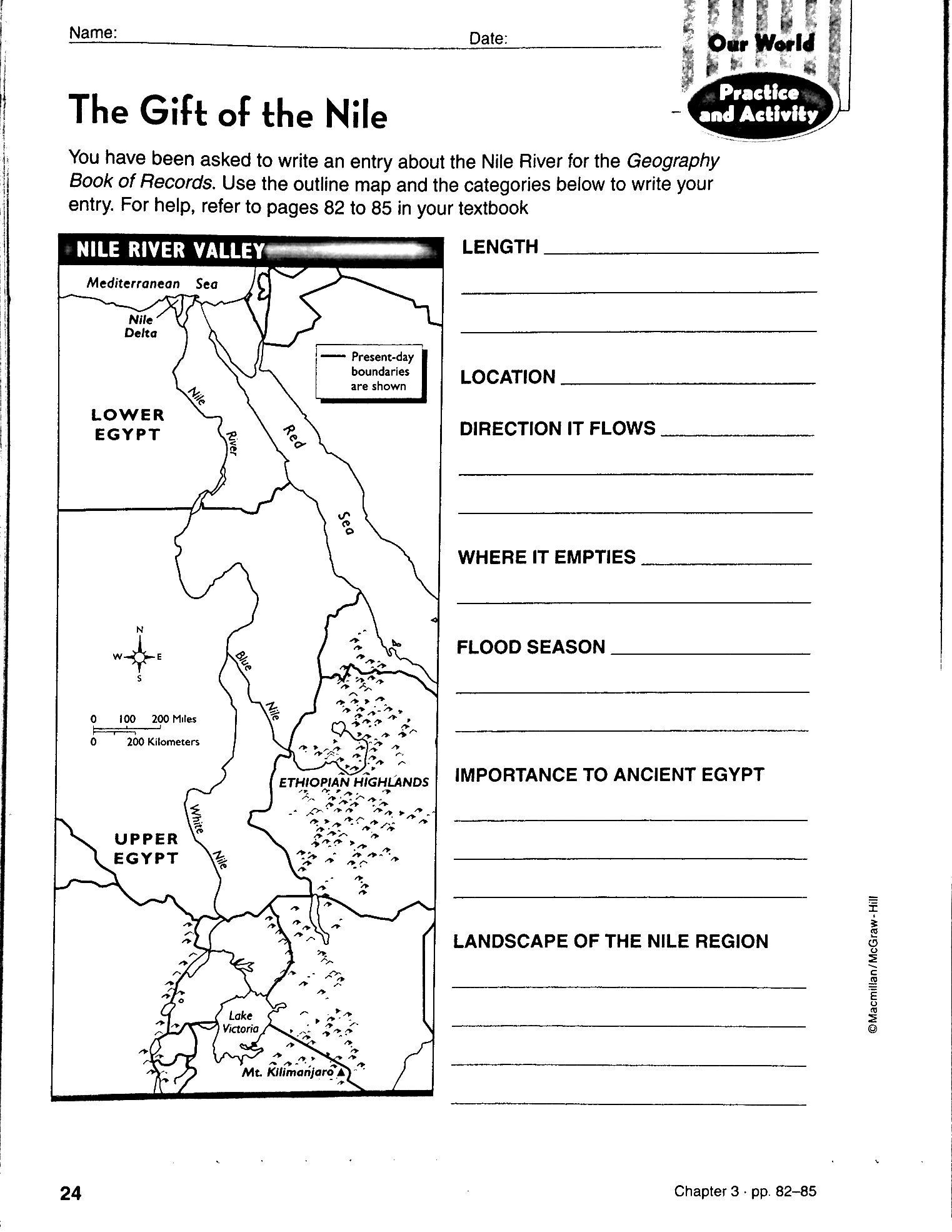 River Valley Civilizations Map Worksheet Answers