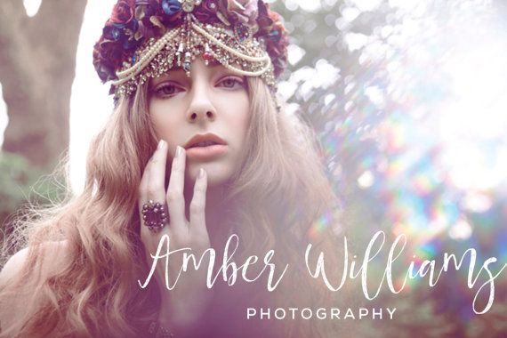 Gold foil logo Gold Logo Photography logo Custom by PeachCreme Bohemian ...