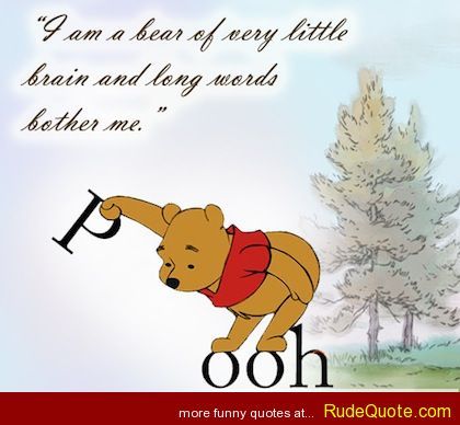 Funny Pooh Bear Quotes