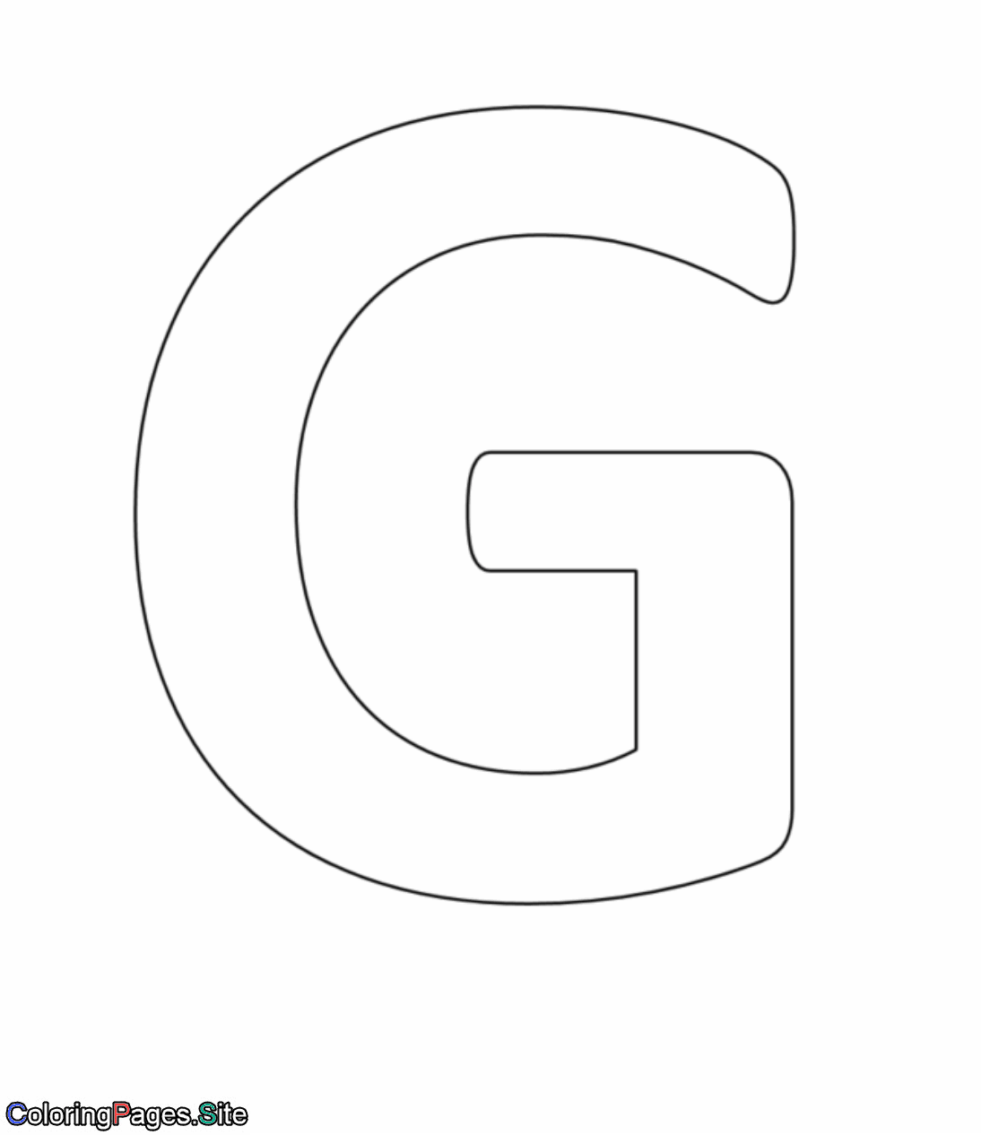 G letter coloring page | Alphabet coloring pages, Coloring pages ...