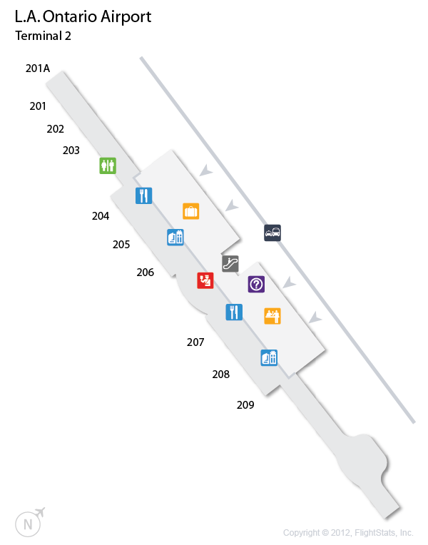 Ontario International Airport Terminal Maps image.