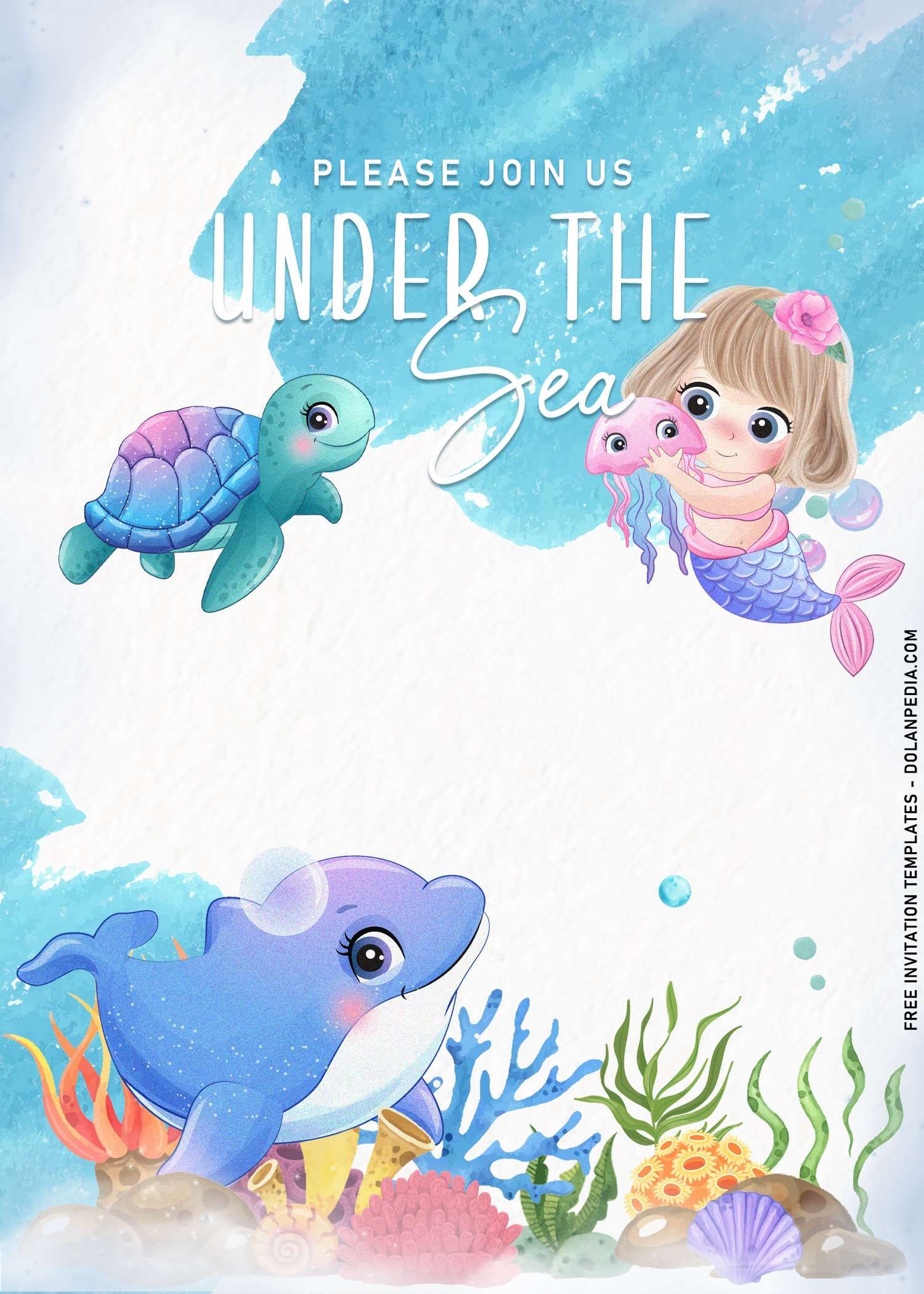 7+ Under The Sea Birthday Invitation Templates For Kids | Sea birthday ...