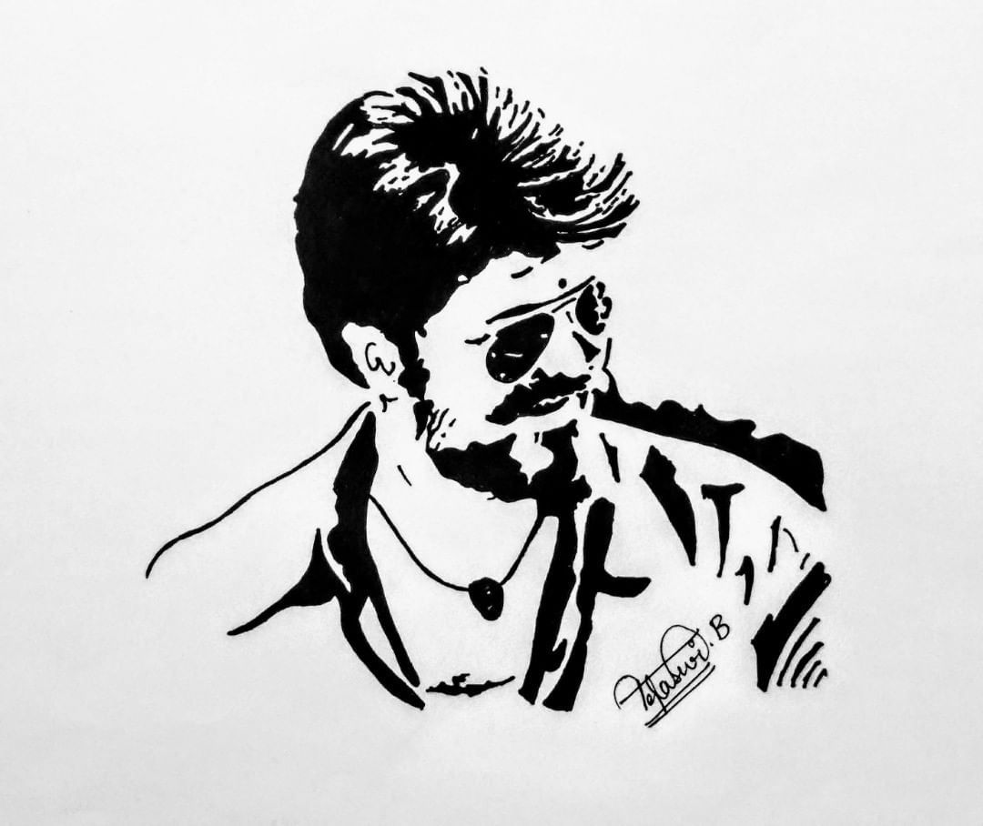 Pencil Sketch Ilayathalapathy Vijay Drawing Photos