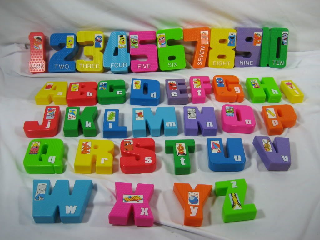 TYCO Sesame Street Jumbo Number and ABC Letter Blocks HTF Complete ...