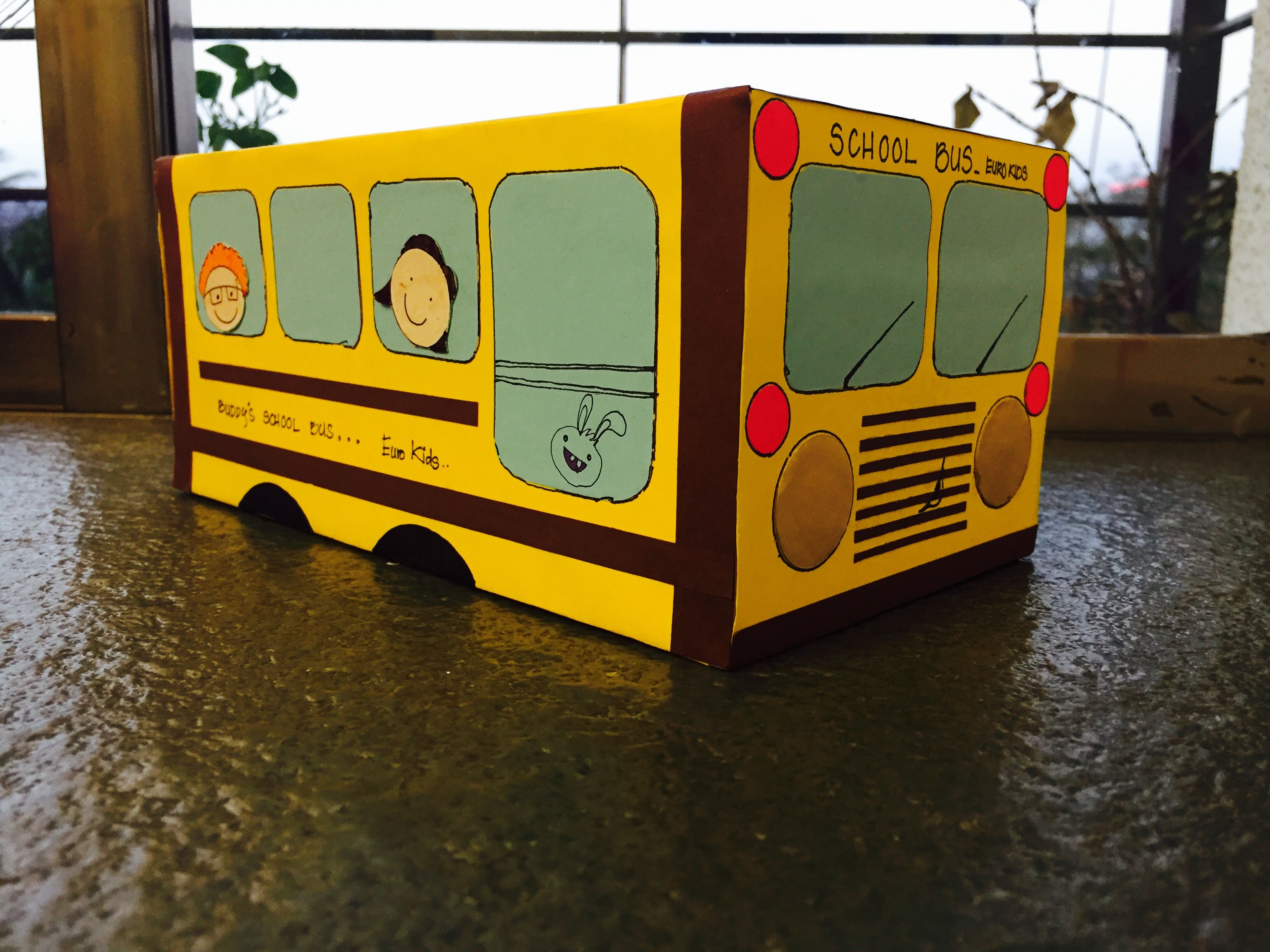 Cardboard School Bus