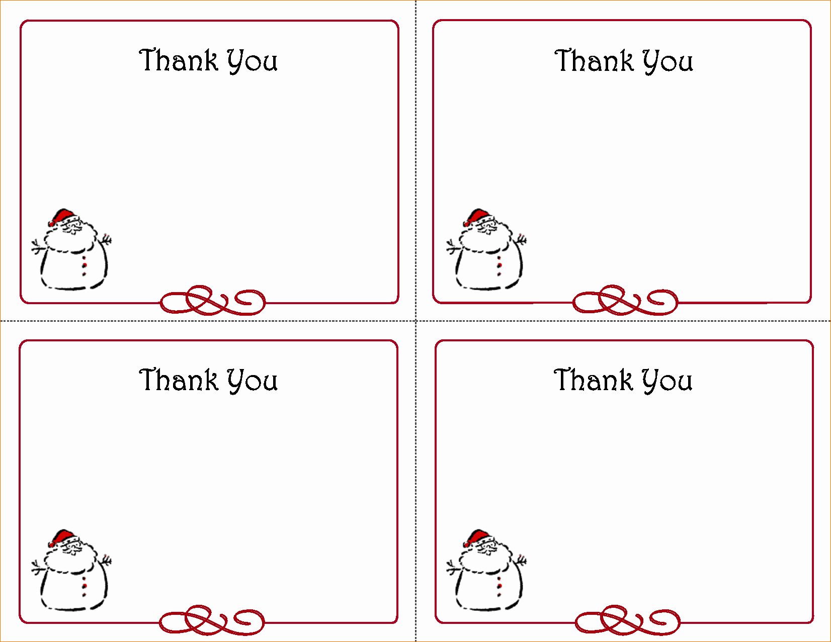 Thank You Cards Template Word Inspirational 5 Free Thank ...