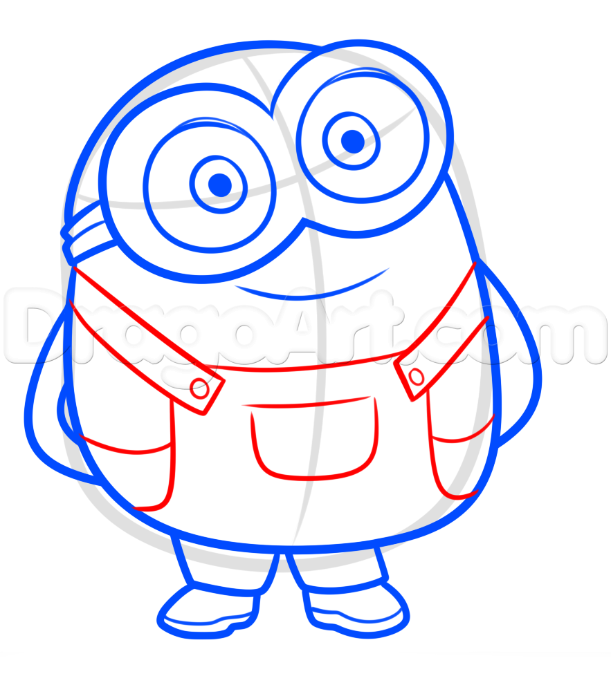 How to Draw Bob From Minions, Step by Step, Characters, Pop Culture ...