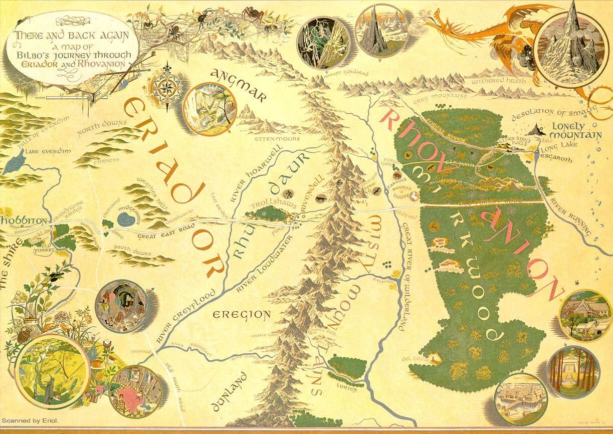 The Hobbit Interactive Map Mapa Del Hobbit Atlanta Mapa