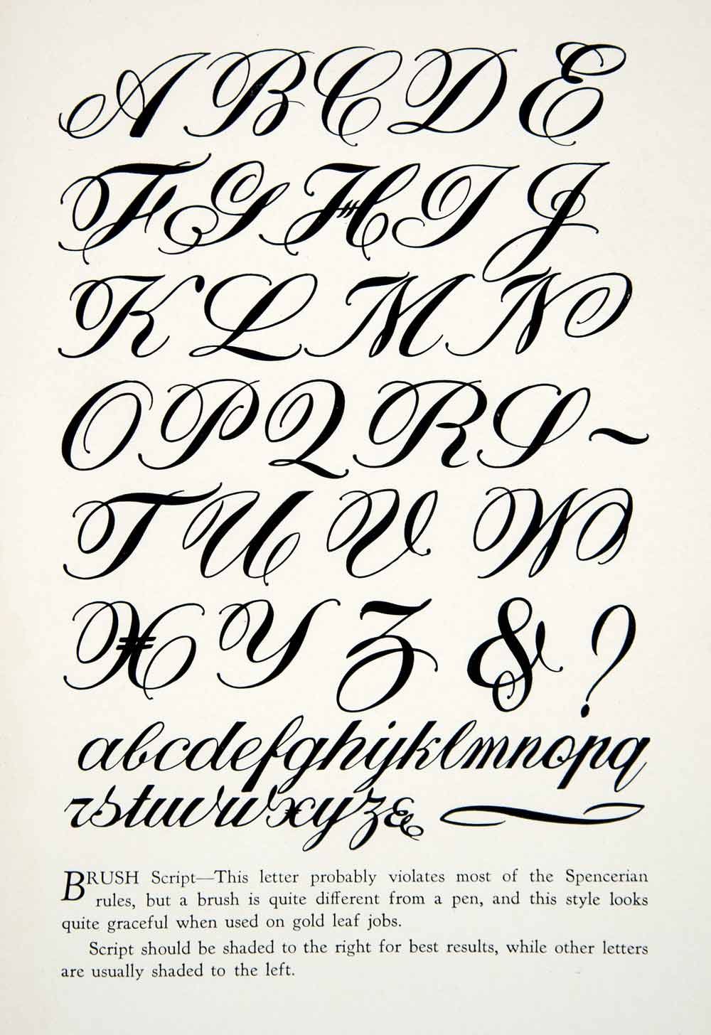 Printable Calligraphy Alphabet