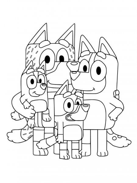 Bluey coloring pages in 2024 | Family coloring pages, Cartoon coloring ...