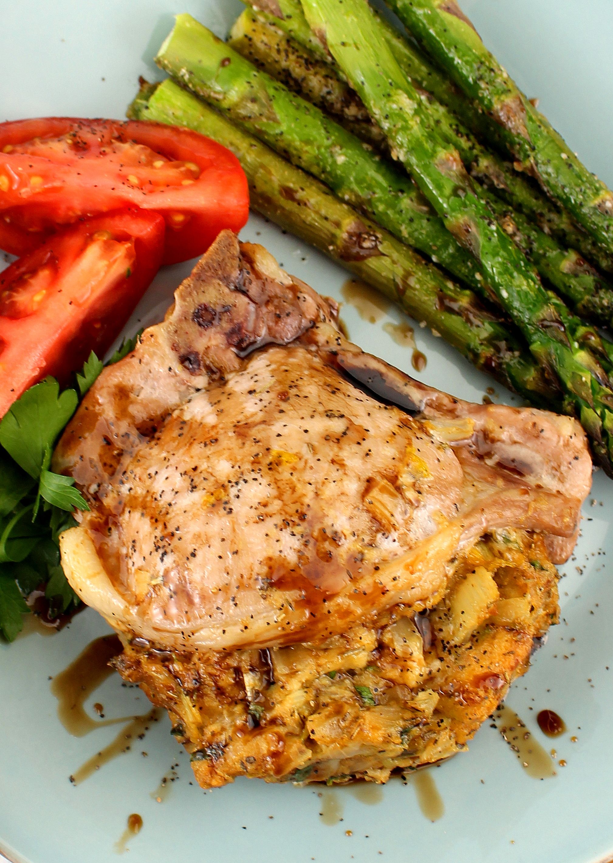 Baked Stuffed Pork Chops | Recipe | Baked stuffed pork chops, Pork chop ...