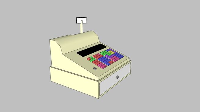 Cash Register - 3D Warehouse 3d Warehouse, Cash Register, Candy Shop ...