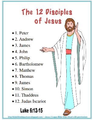 Bible Fun For Kids: The 12 Disciples of Jesus