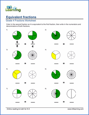 4th Grade Fractions Worksheets Grade 4 With Answers – Askworksheet