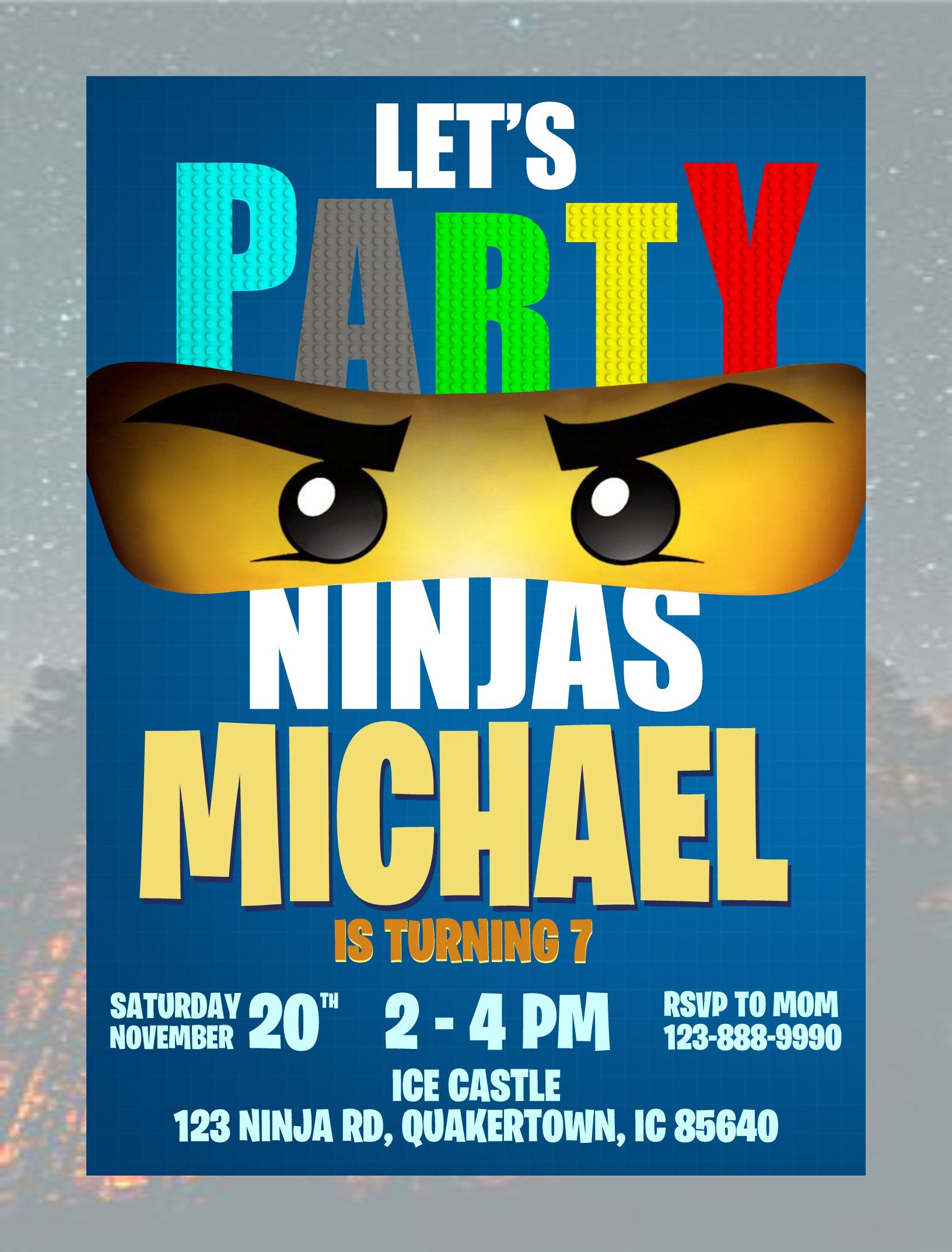 Lego Ninjago Party, Ninjago Birthday Party, 8th Birthday, Bday Party ...