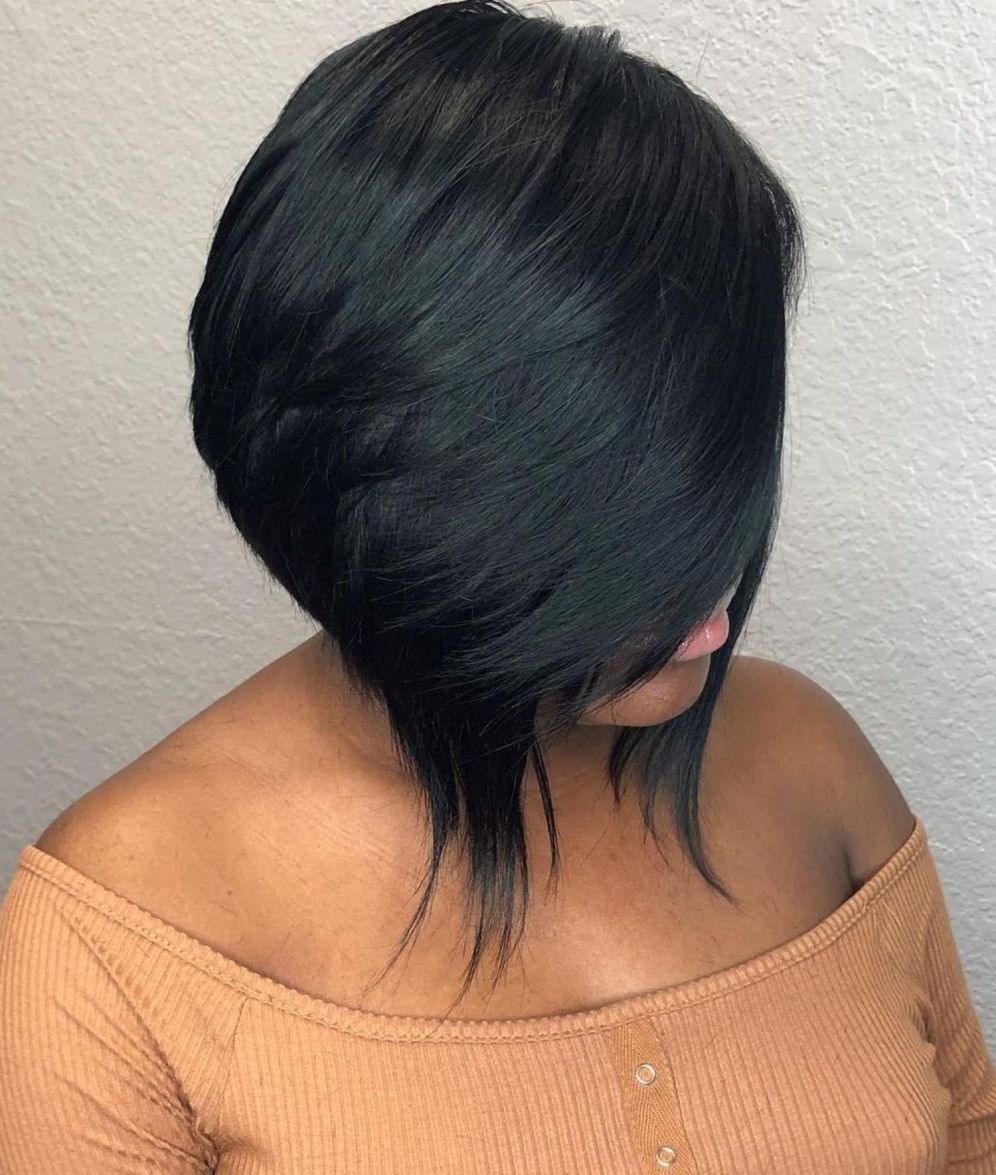 Showiest Bob Haircuts For Black Women Angled Bob Hairstyles Hair