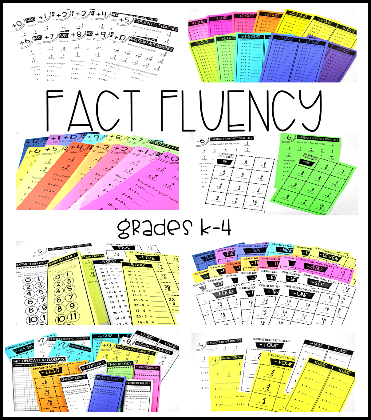 Math fact fluency cards would be so easy to have on hand in the ...