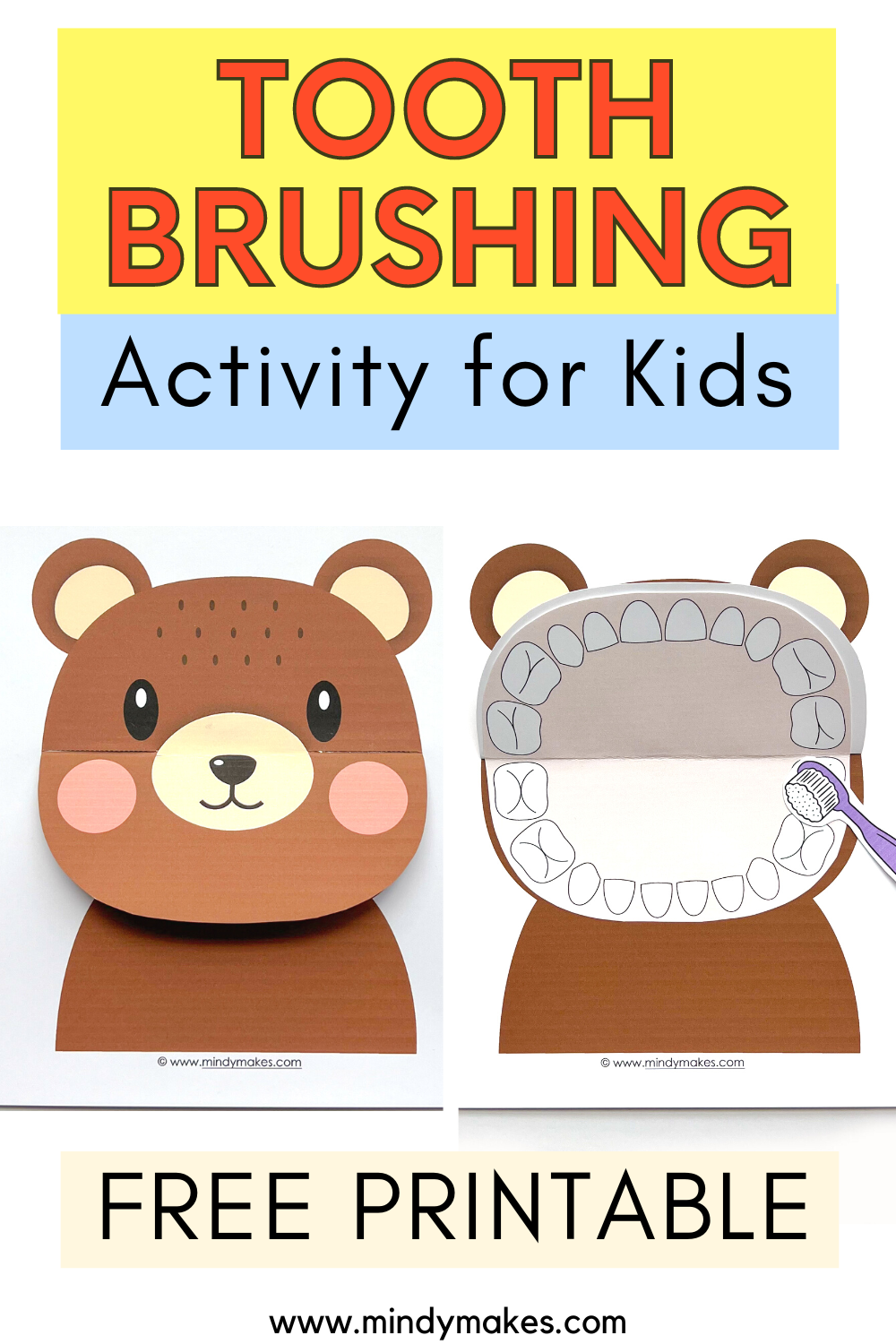 Teeth Craft For Preschool, Dental Health Preschool Activities, Dental ...