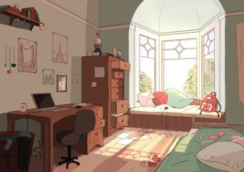 Immagine di animated, art, and bedroom | Environment concept art,  Illustration art, Bedroom art