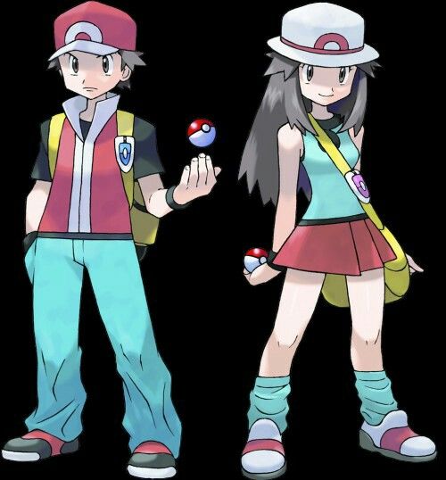 Red and Leaf | Pokemon trainer red, Pokemon, Pokemon trainer