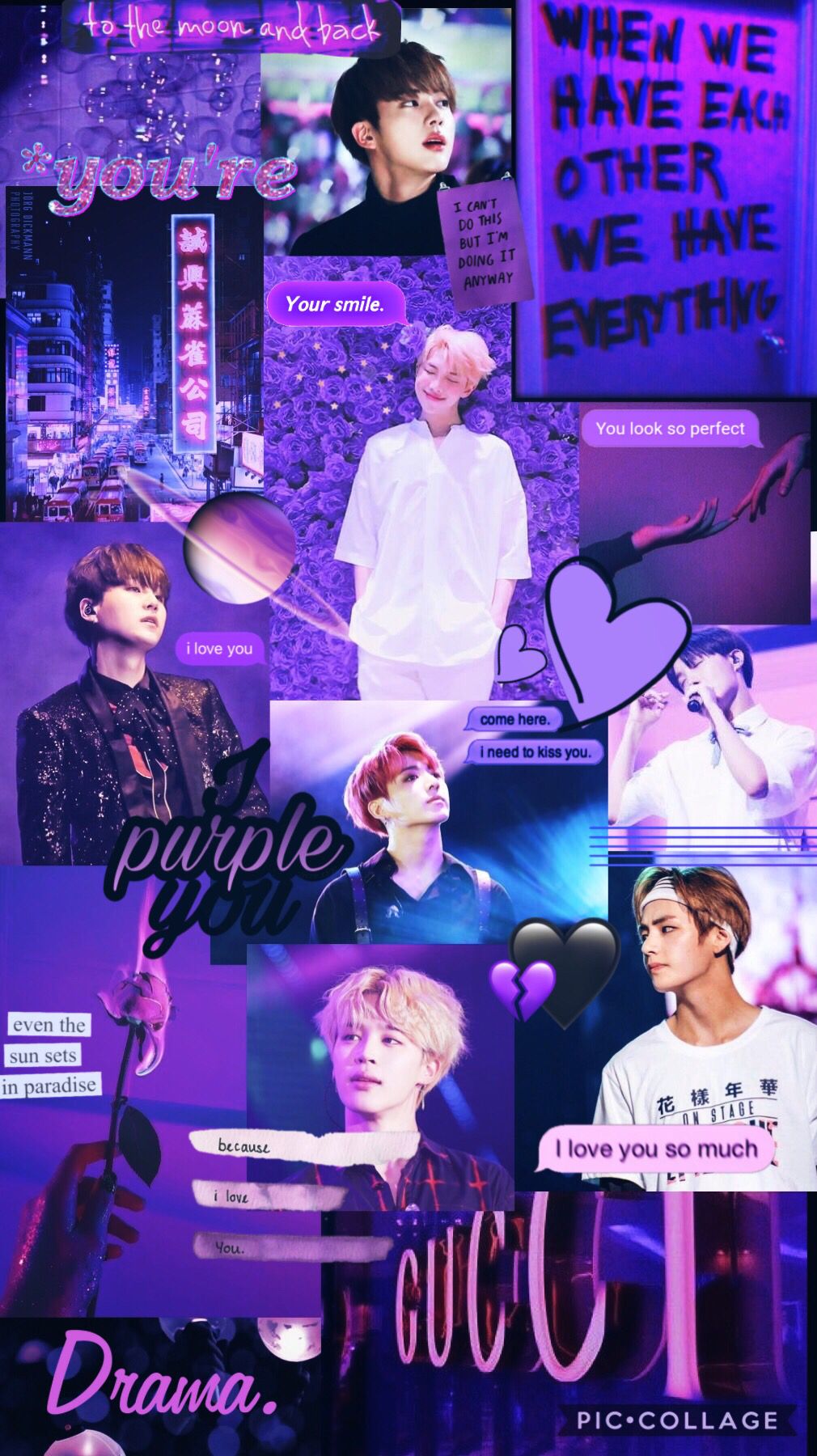 25 Outstanding bts collage wallpaper aesthetic purple You Can Get It ...